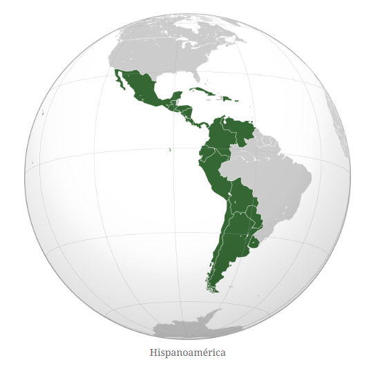 Mapa de Hispanoamérica